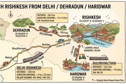 How to Reach Rishikesh from Delhi, Dehradun and Haridwar